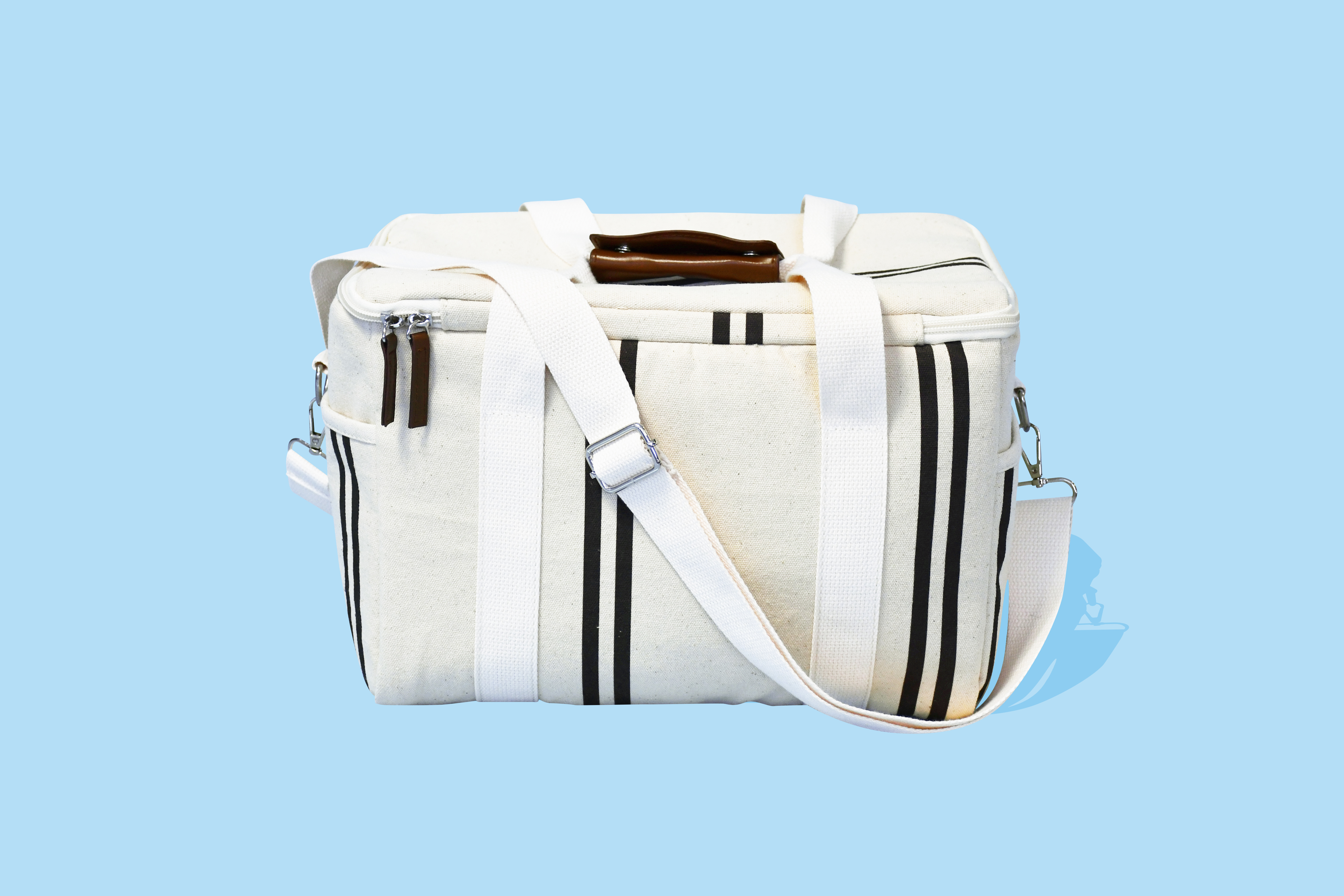 03_Grey Cooler Bag Canvas Cooler Bag