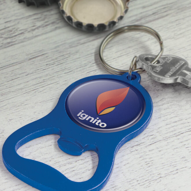 Chevron Cap Popper Key Ring