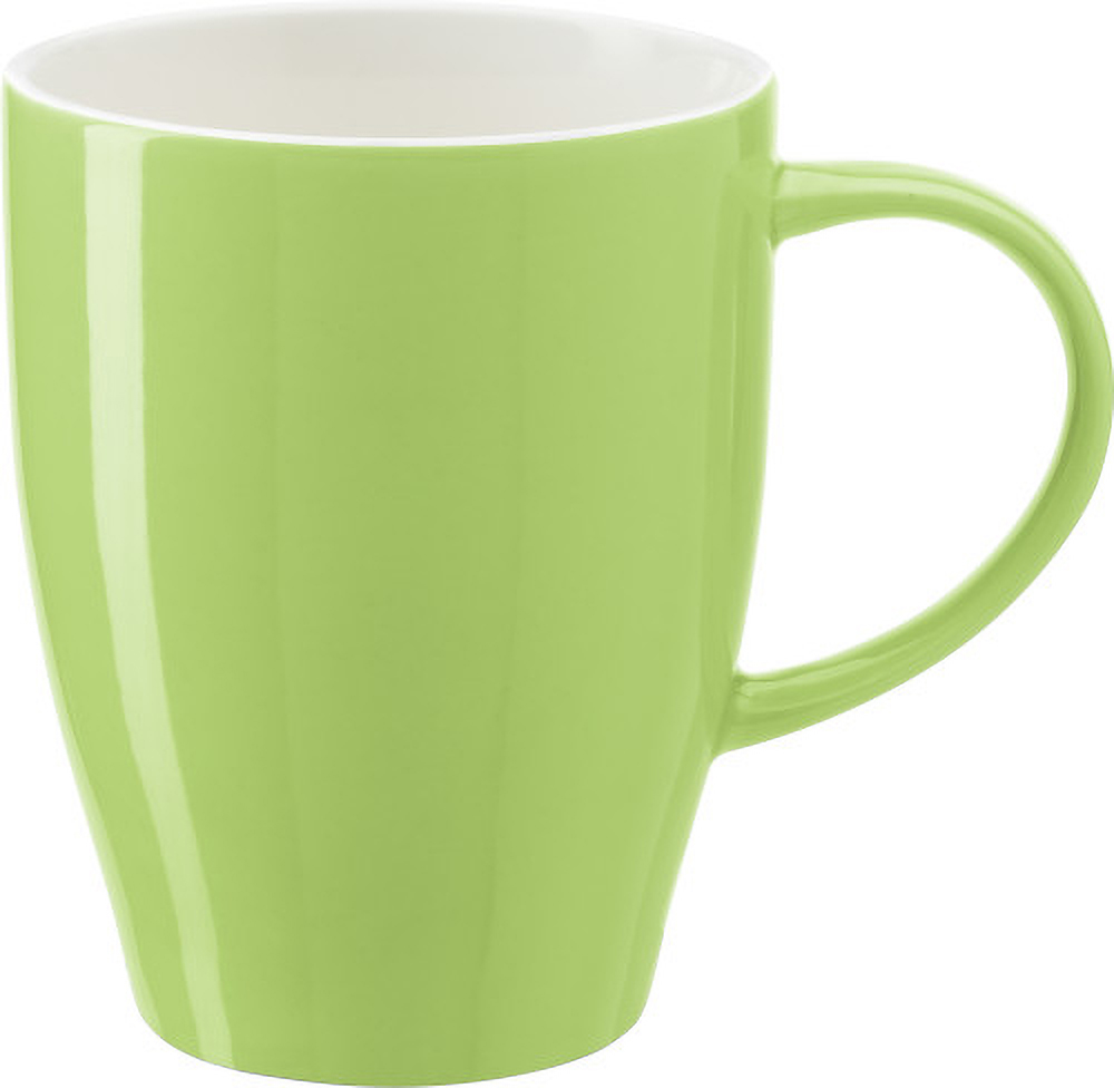 1124_lightgreen Solid Coloured Two Tone Mug