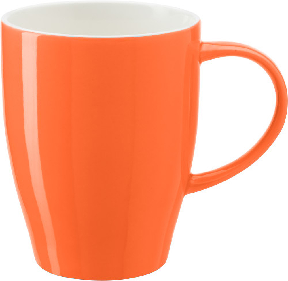 1124_orange Solid Coloured Two Tone Mug