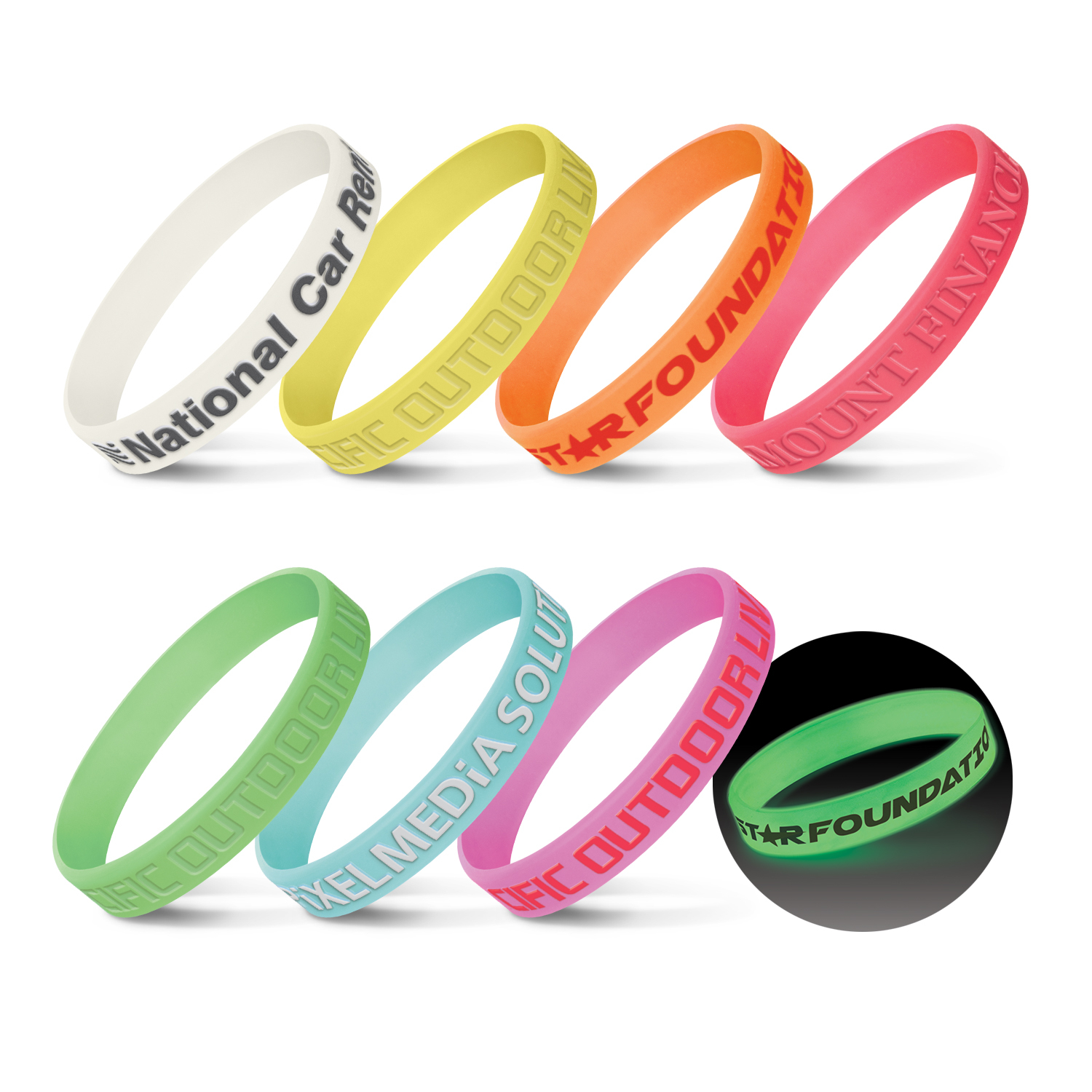 Silicone Wrist Band – Glow in the Dark