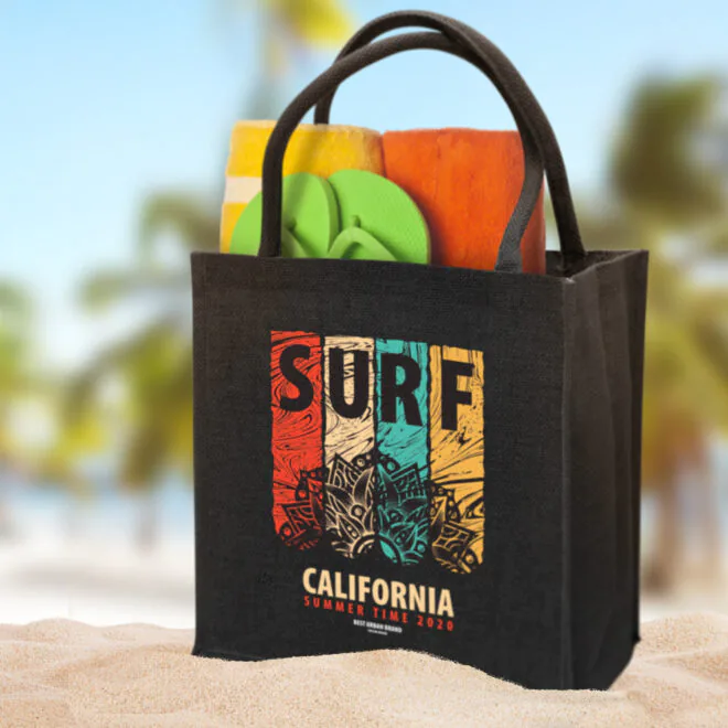 Sierra Colour-Coordinated Jute Bag