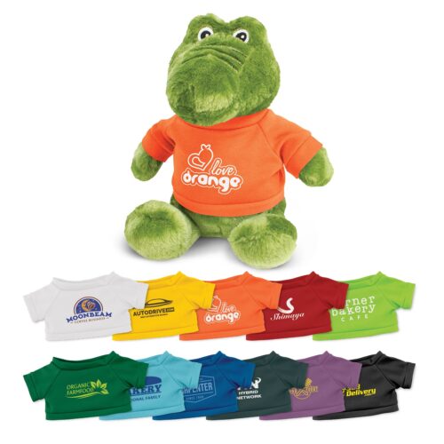 Crocodile Plush Toy with orange t-shirt