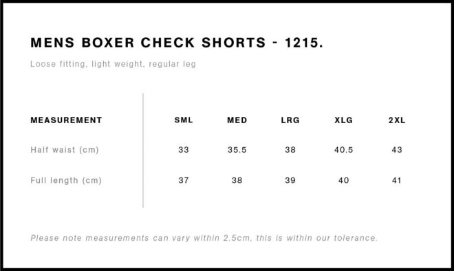 Boxer Check Shorts