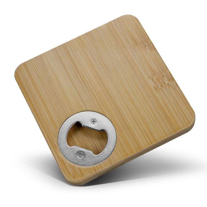 Bamboo Bottle Opener Coaster – Square