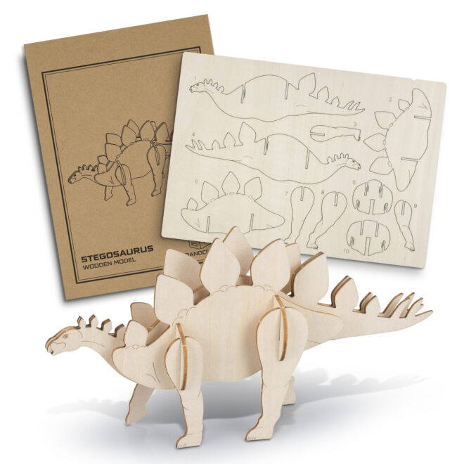 BRANDCRAFT Stegosaurus Wooden Model