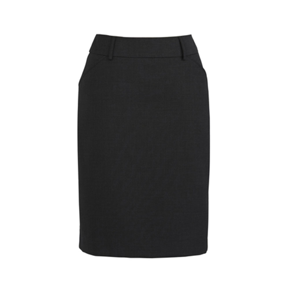 24015_black Ladies Multi Pleat Skirt