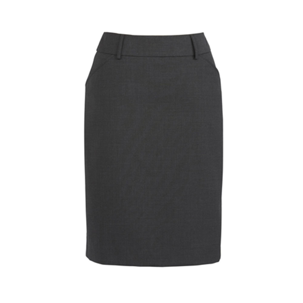 24015_charcoal Ladies Multi Pleat Skirt