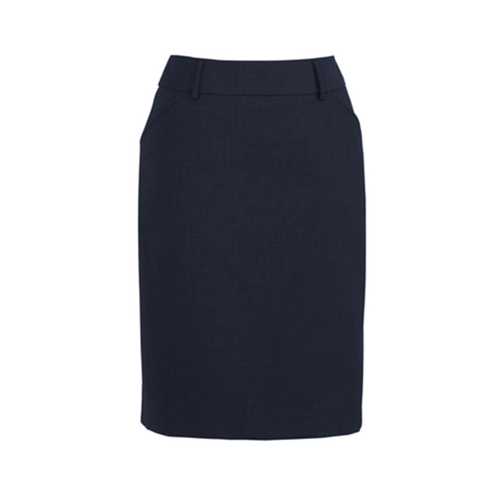 24015_navyblue Ladies Multi Pleat Skirt