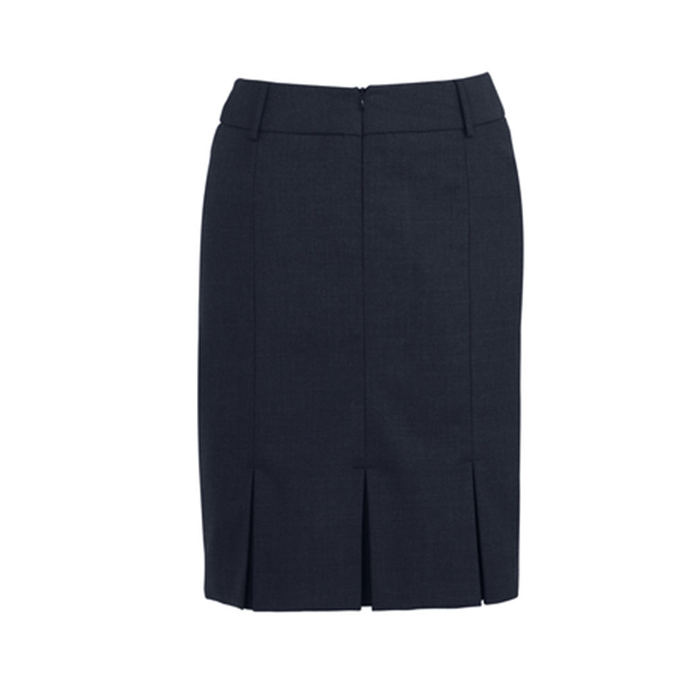 24015_navyblueback Ladies Multi Pleat Skirt
