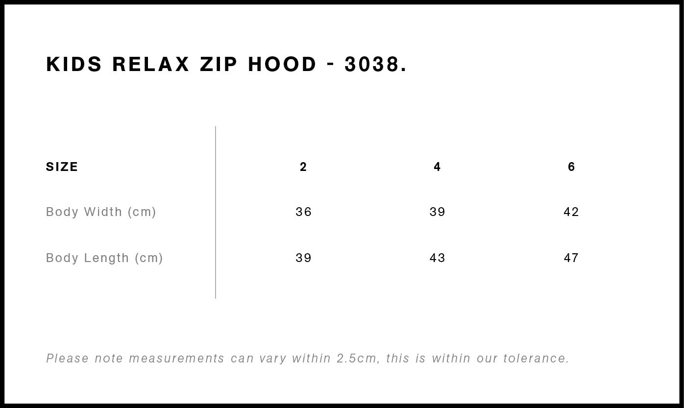 Kids Relax Zip Hood | 3038