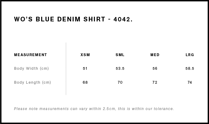 Wo’s Blue Denim Shirt