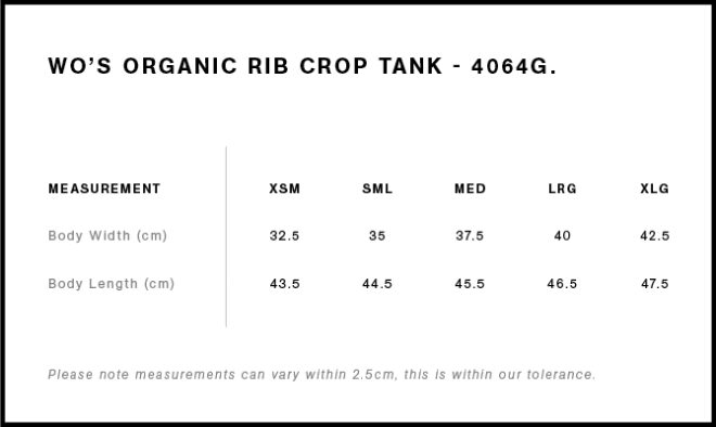 Wo’s Organic Rib Crop Tank