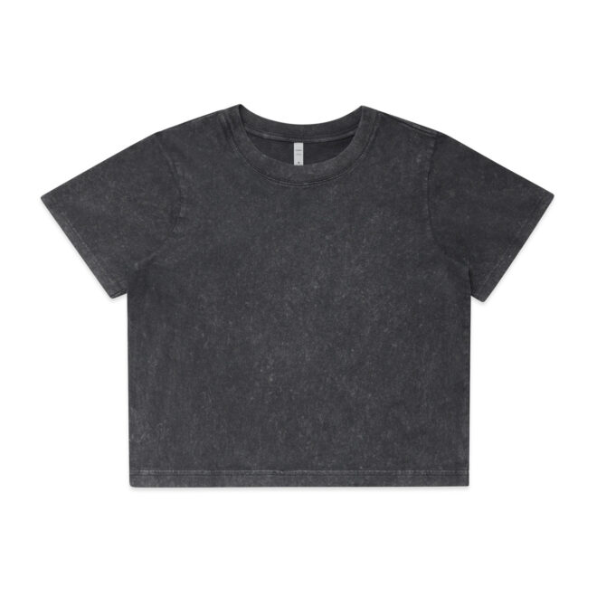 Wo’s Stone Wash Heavy Crop Tee | 4086