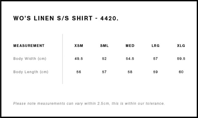 Wo’s Linen S/S Shirt