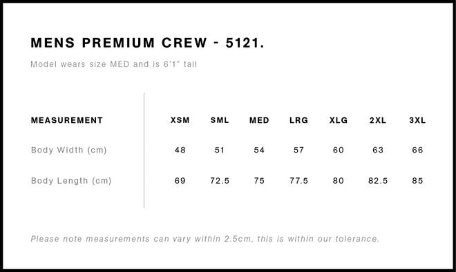 Mens Premium Crew