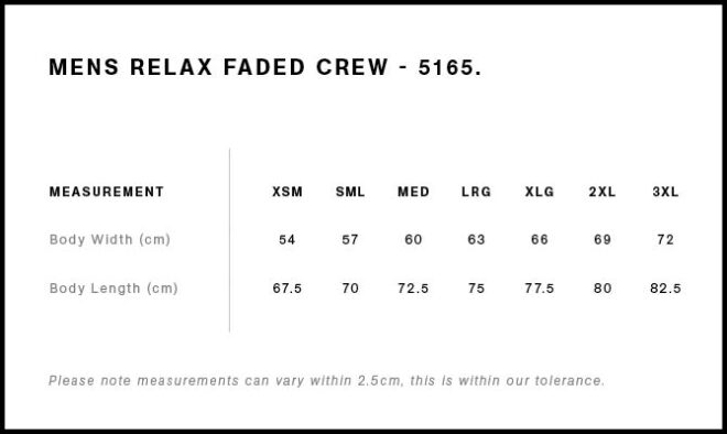 Mens Faded Relax Crew