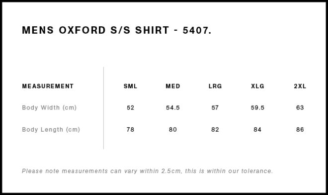 Mens Oxford S/S Shirt