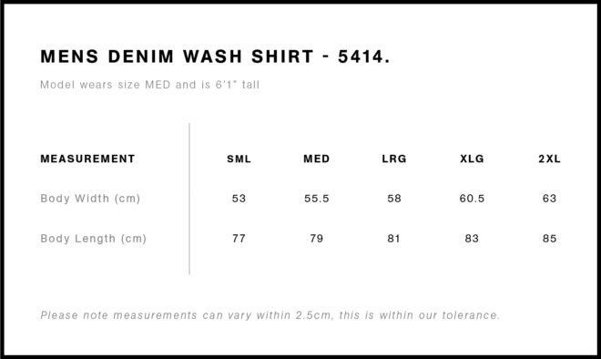 Mens Denim Wash Shirt