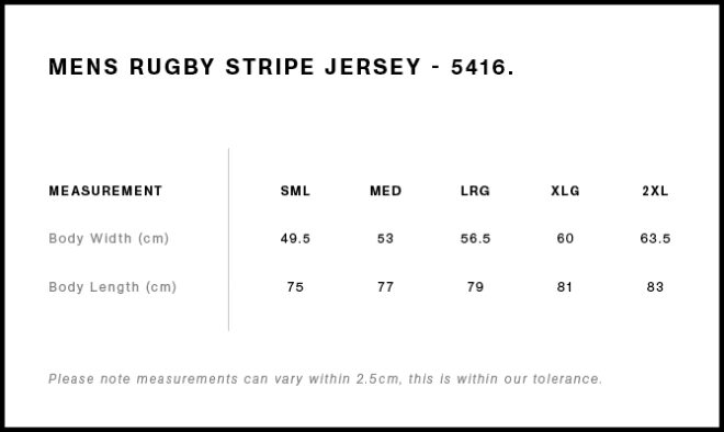Mens Rugby Stripe