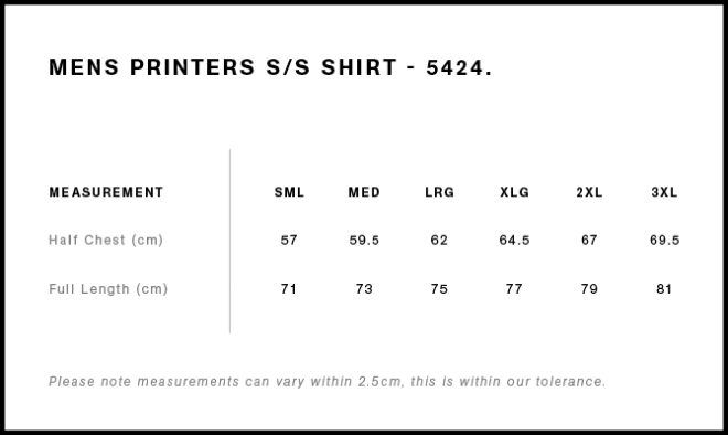 Mens Printers S/S Shirt