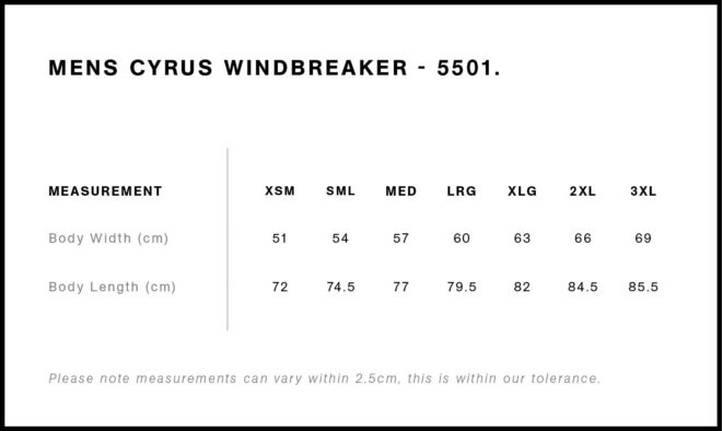 Mens Cyrus Windbreaker