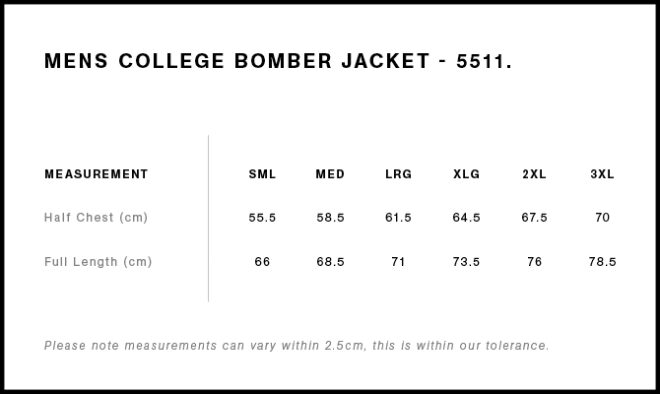Mens College Bomber Jacket