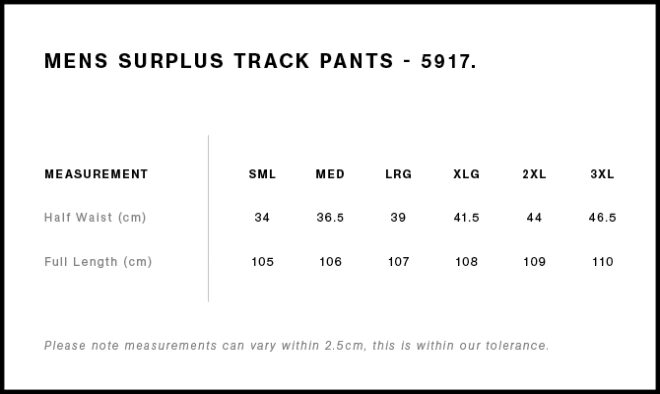 Mens Surplus Track Pants