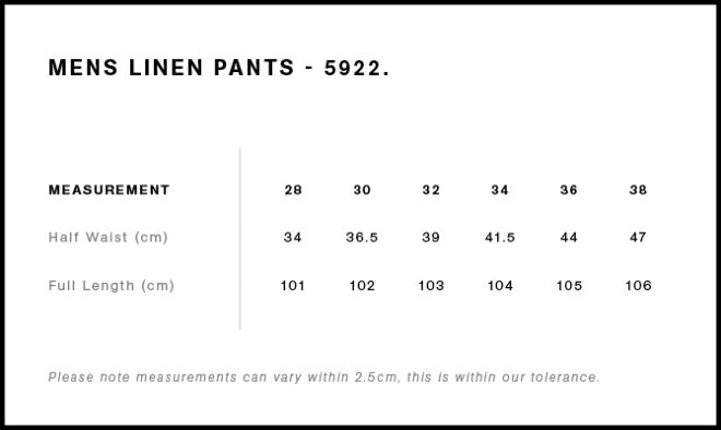 Mens Linen Pants