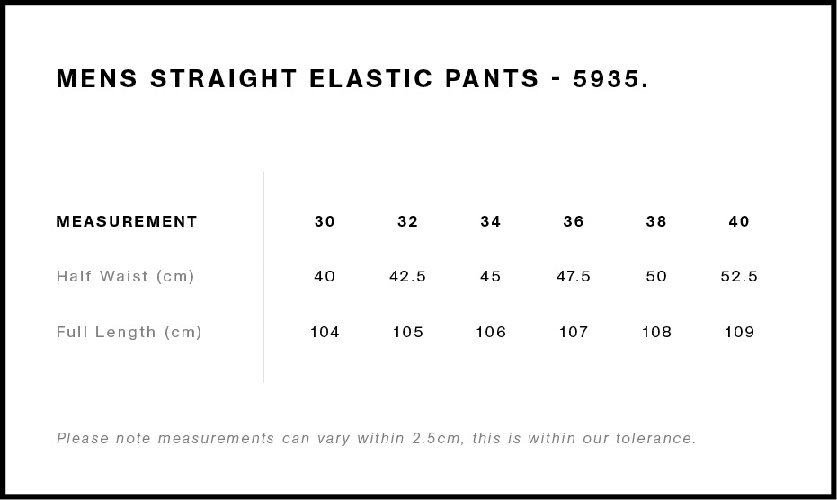 Straight Elastic Pants | 5935