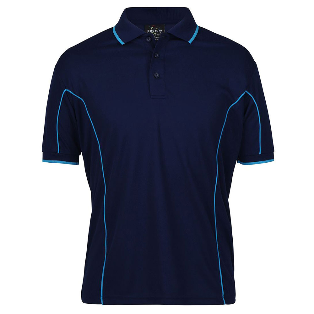 7PIP_jrnavy S/S Piping Polo