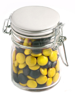 Glass Clip Lock Jar with Choc Beans 160g