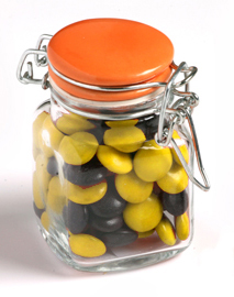Glass Clip Lock Jar with Choc Beans 80g