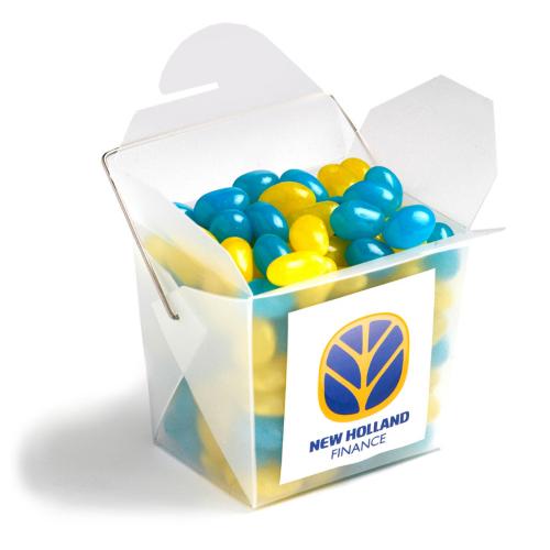 Frosted PP Noodle Box Filled with Jelly Beans 100G