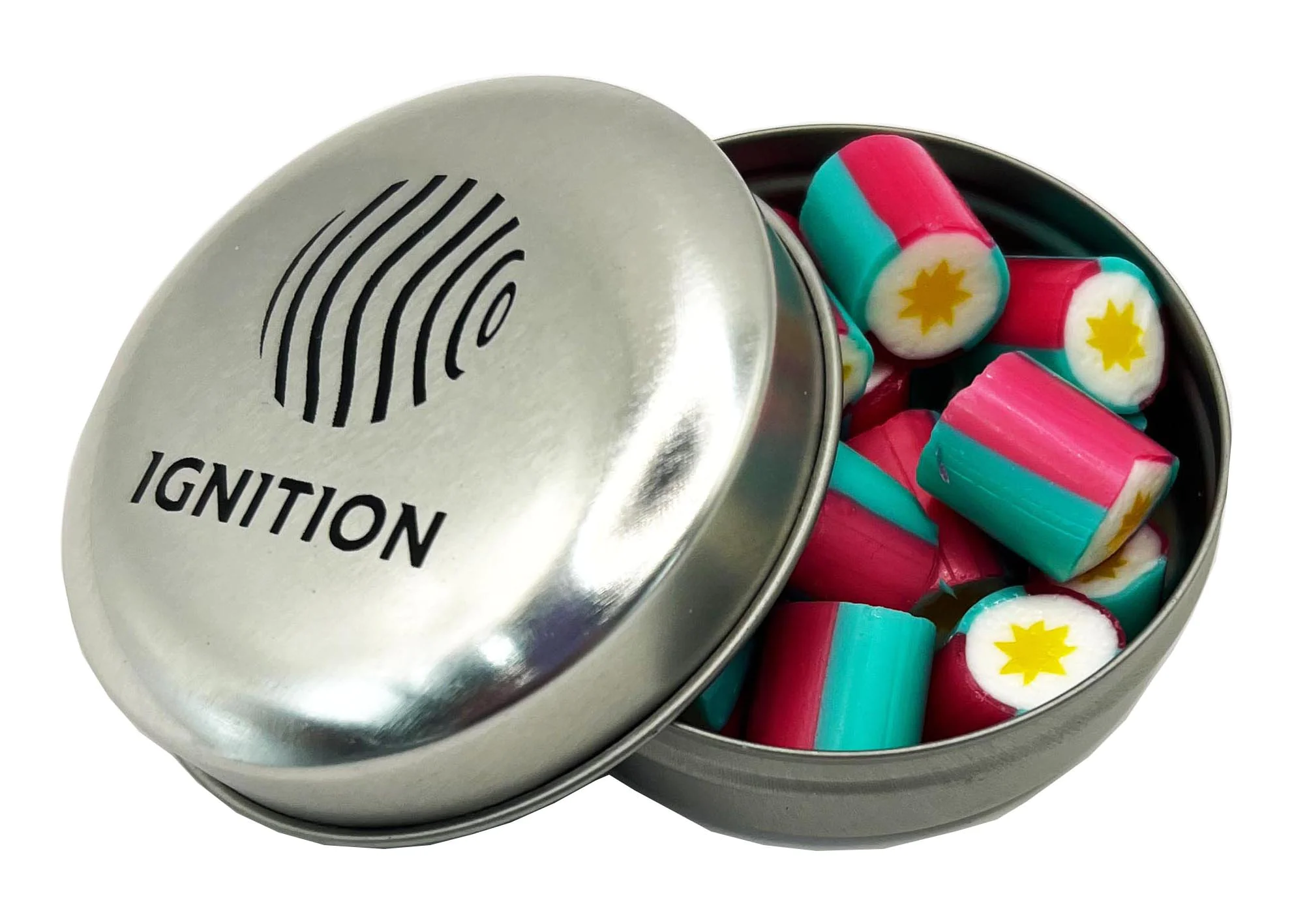 Candle Tin with Rock Candy 40g