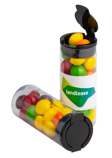Flip Lid Tube filled with Skittles 35g