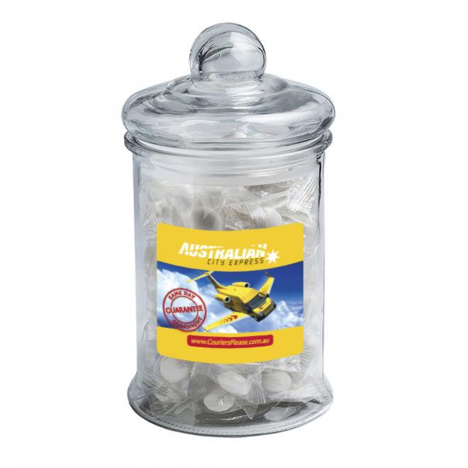 Big Apothecary Jar filled with Big Chewy Mints x80