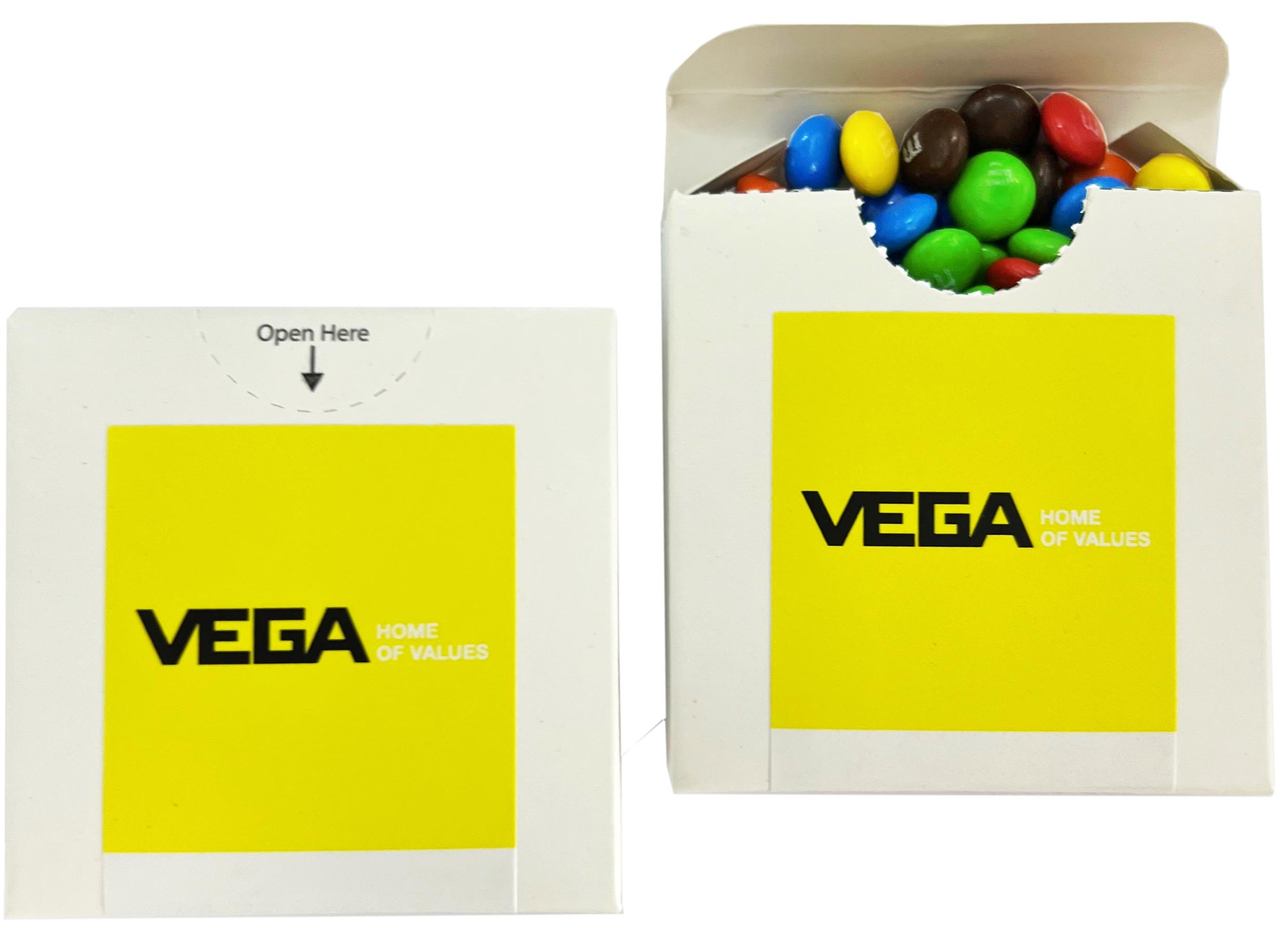Flip Lid Cardboard Box with M&Ms 50g