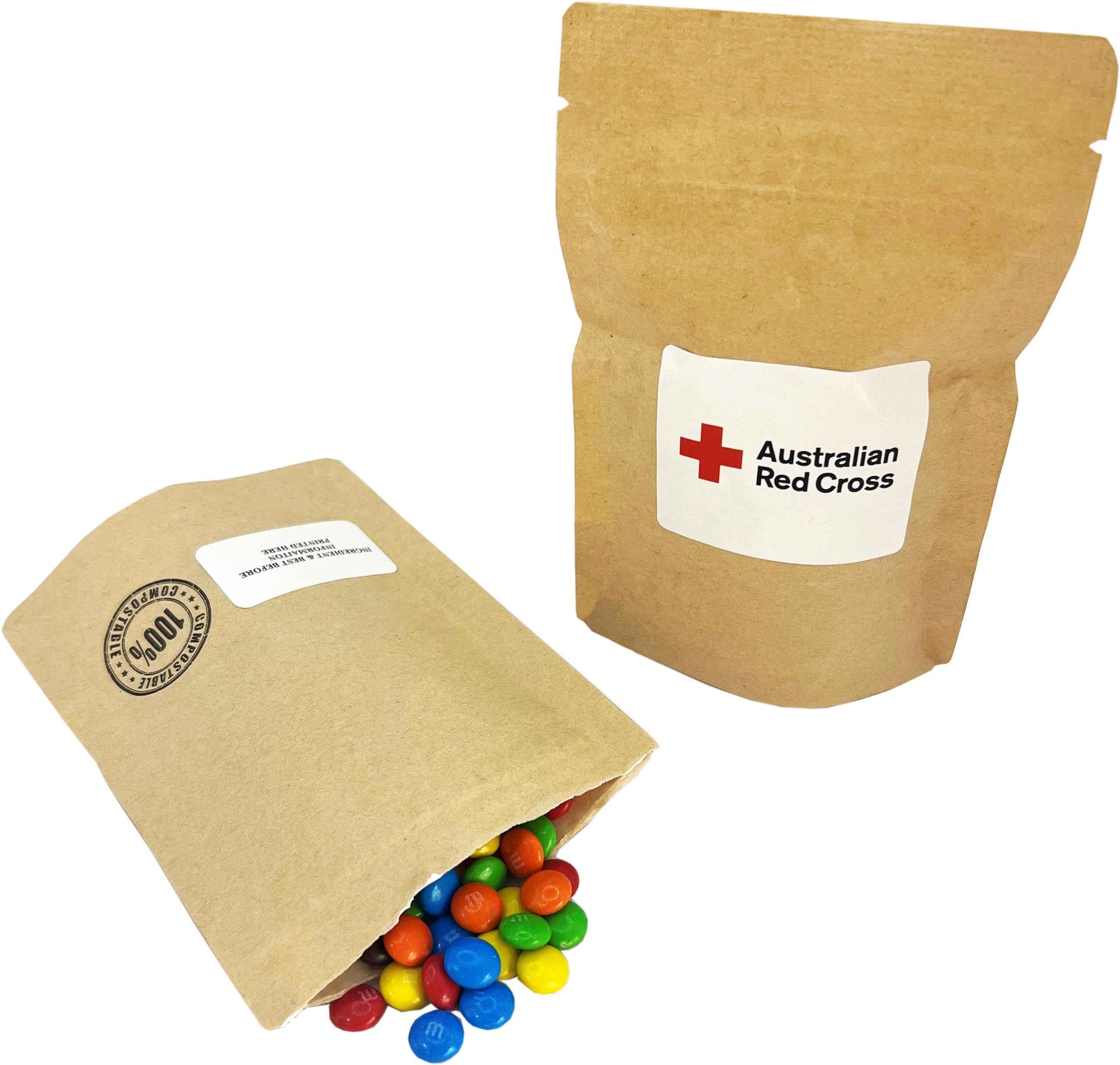 Compostable Bag filled with M&Ms 50g