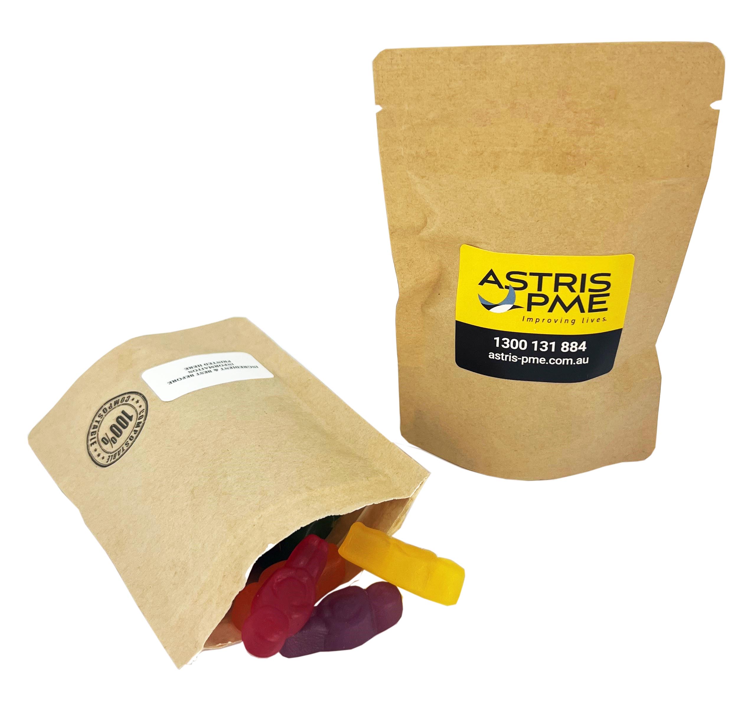 Compostable Bag with Jelly Babies 50g