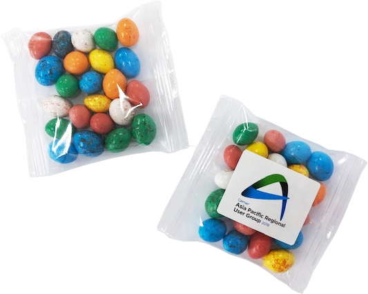 Candy Coated Chocolate Eggs in Bag 50G