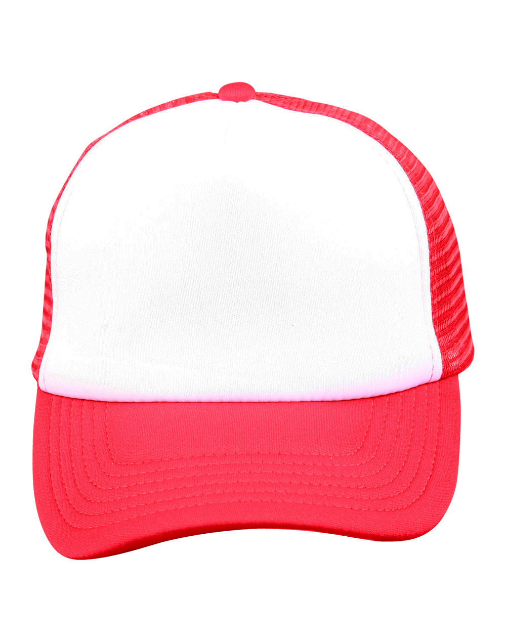 CH69_White.Red_l Contrast Trucker Cap