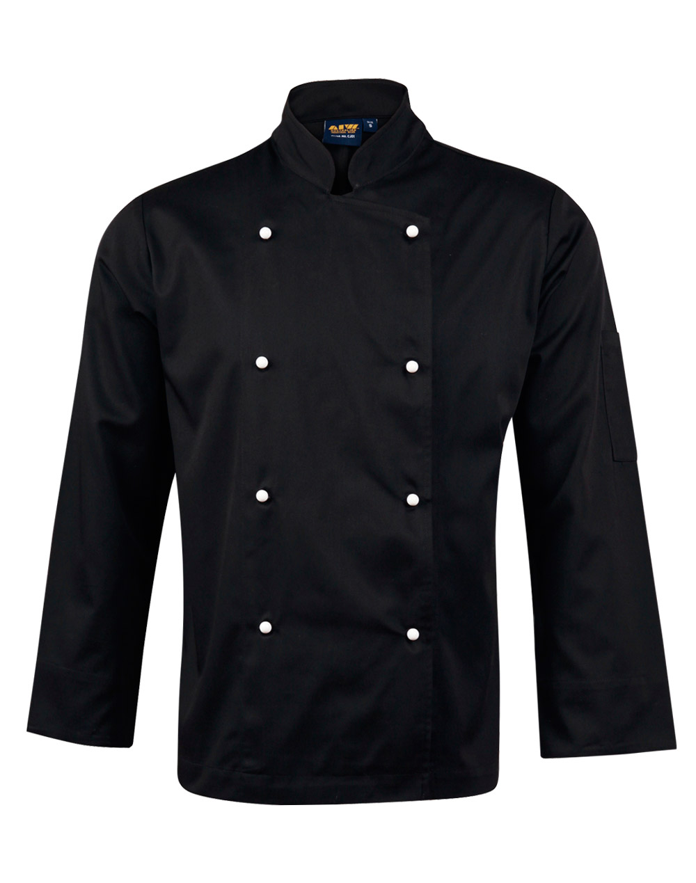 CJ01_Black_l Chef’s Long Sleeve Jacket