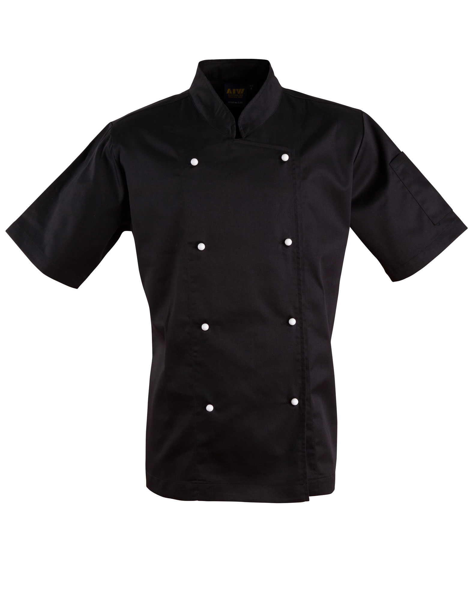 CJ02_Black_l Chef’s Short Sleeve Jacket