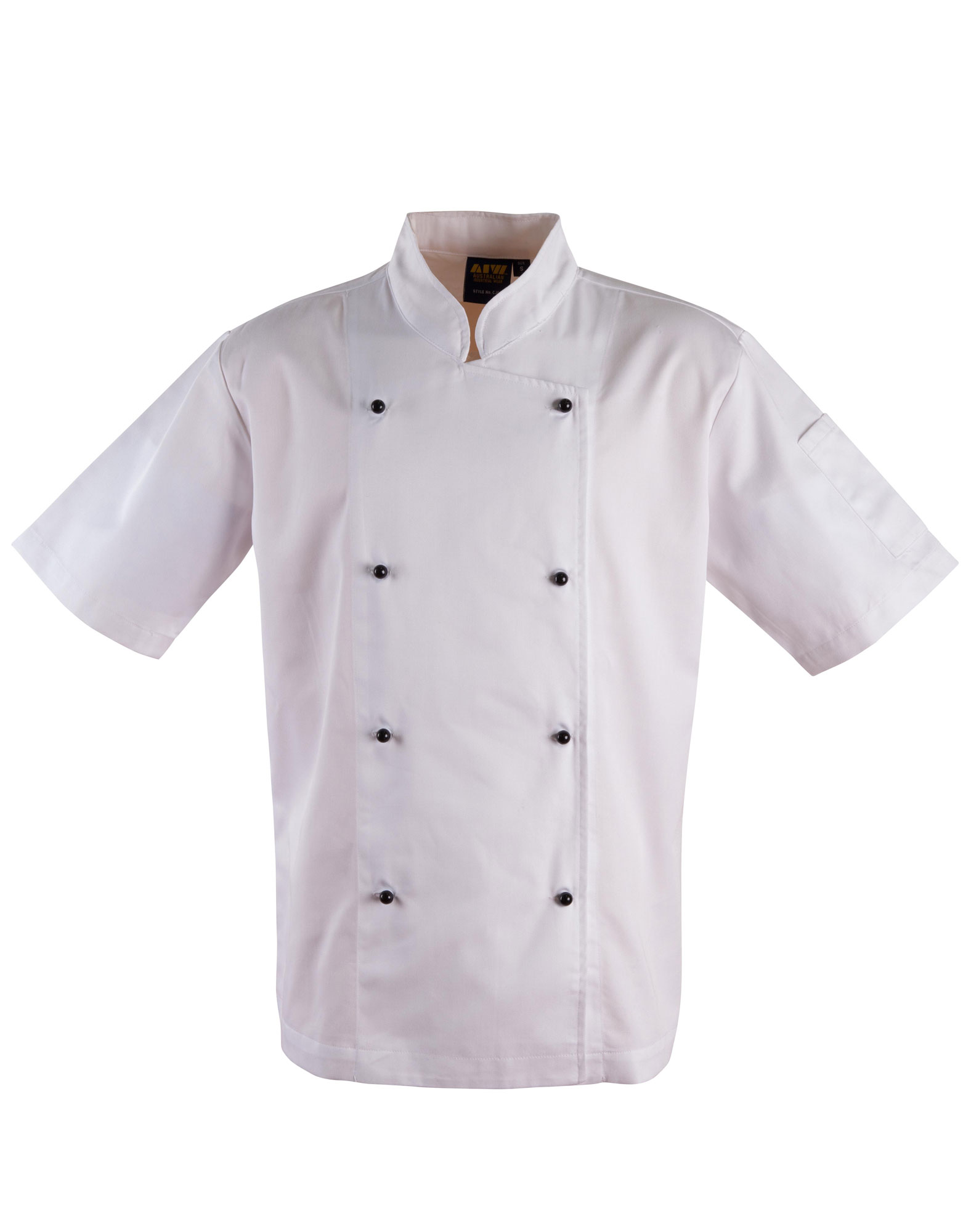 CJ02_White_l Chef’s Short Sleeve Jacket