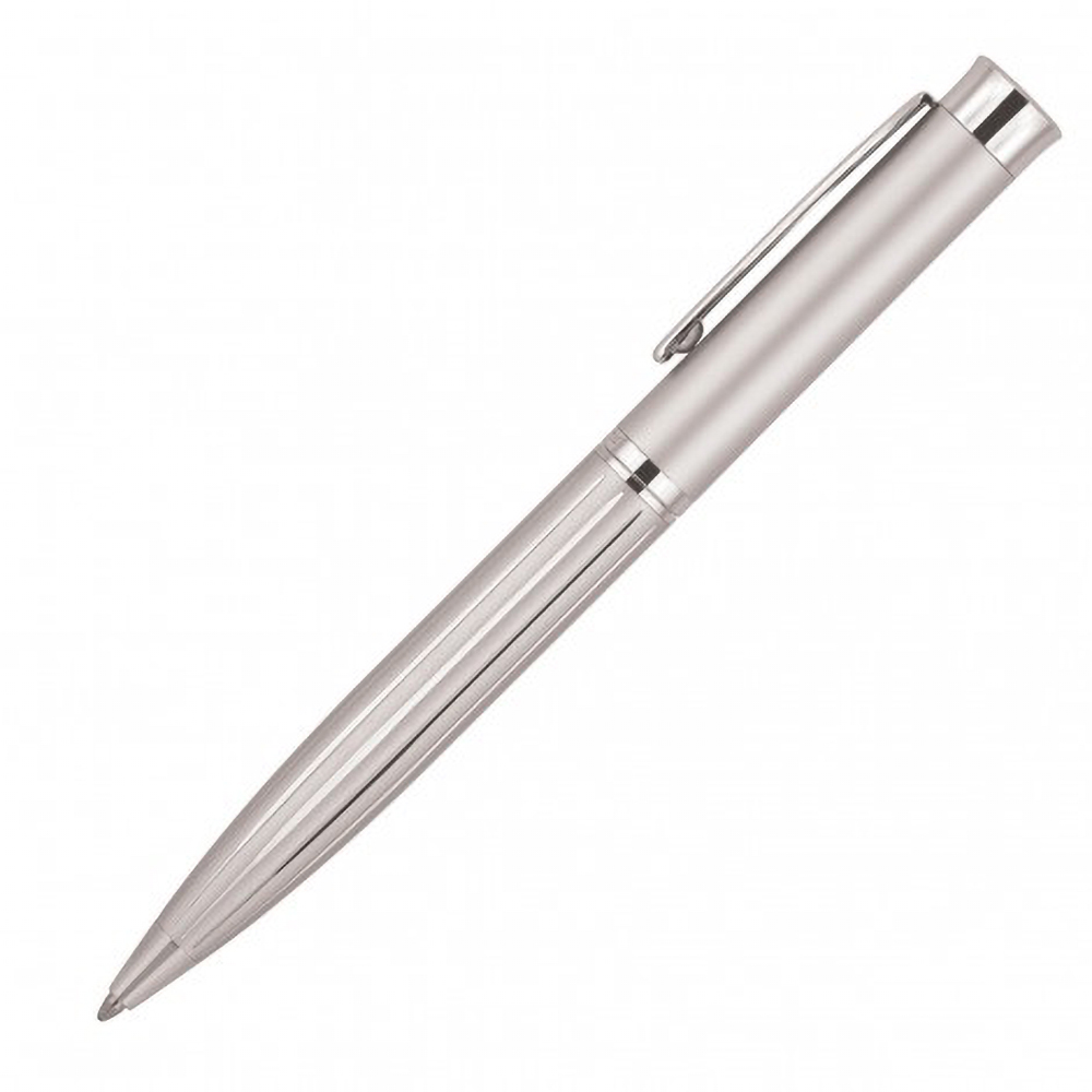 DER102_silver-1.jpg Derofe Stripe Silver Ballpoint Pen