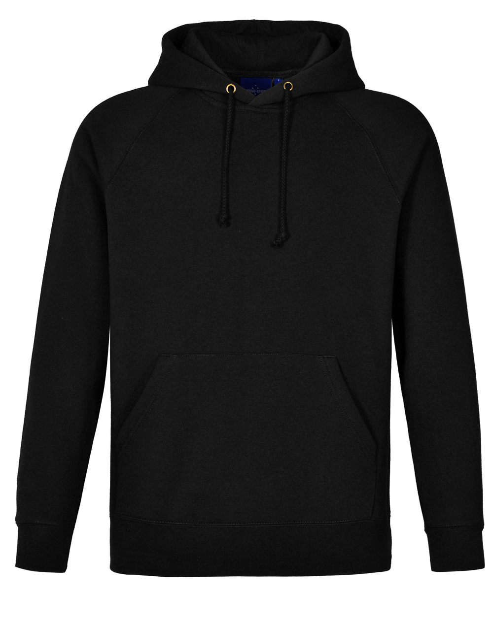 FL07_Black_l Men’s Close Front Fleecy Hoodie