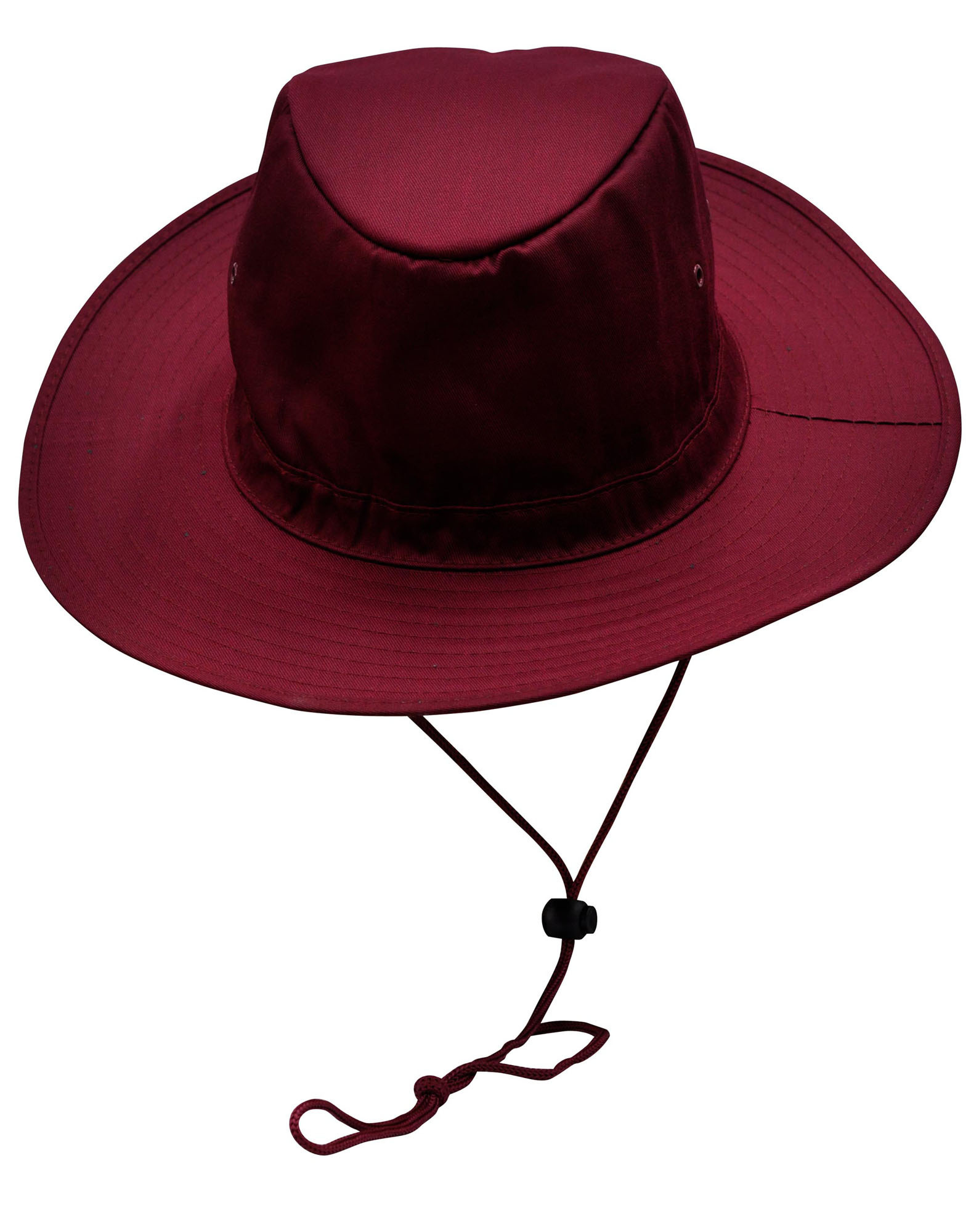 H1026_Maroon_l Slouch Hat With Break-away Clip Strap