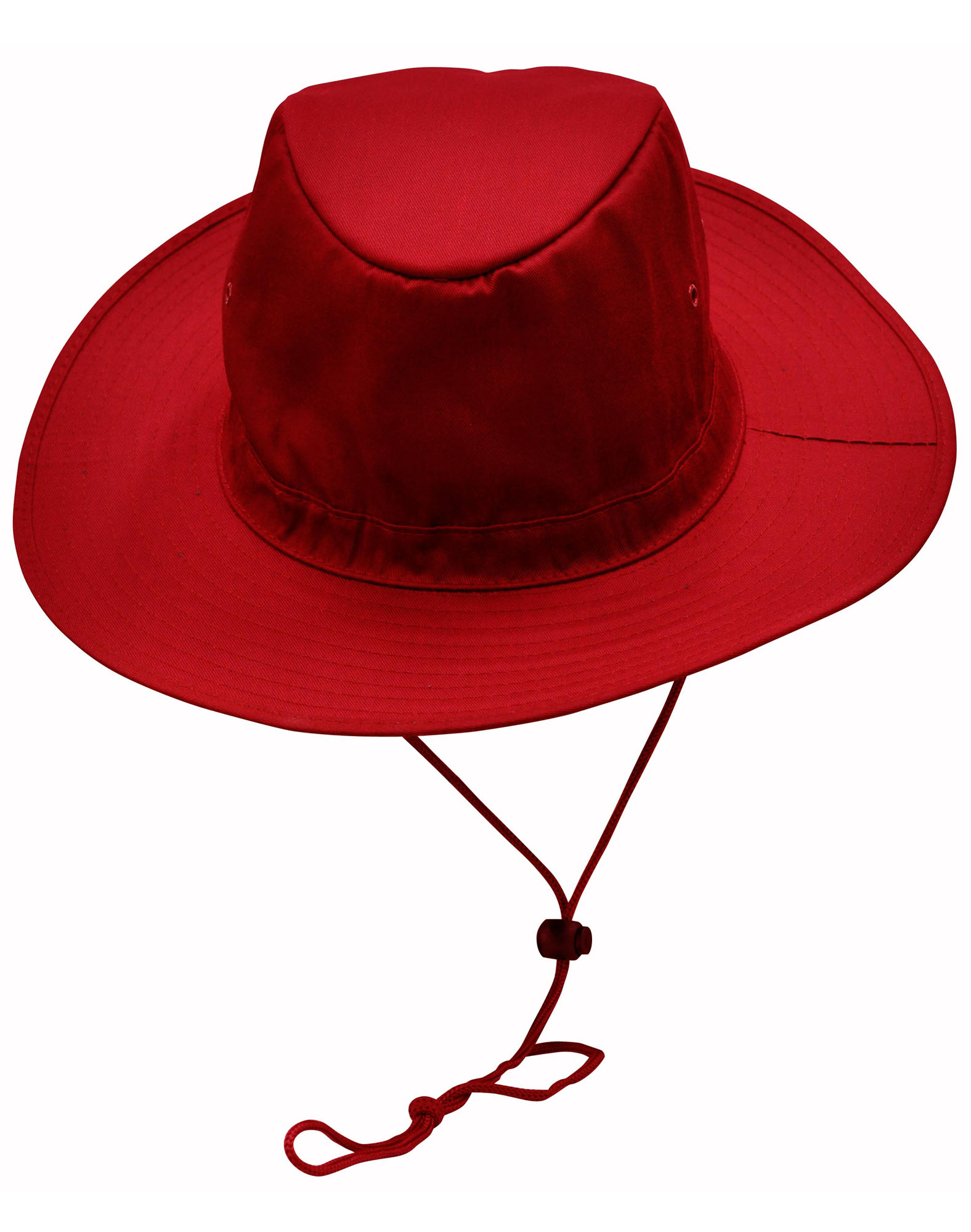 H1026_Red_l Slouch Hat With Break-away Clip Strap