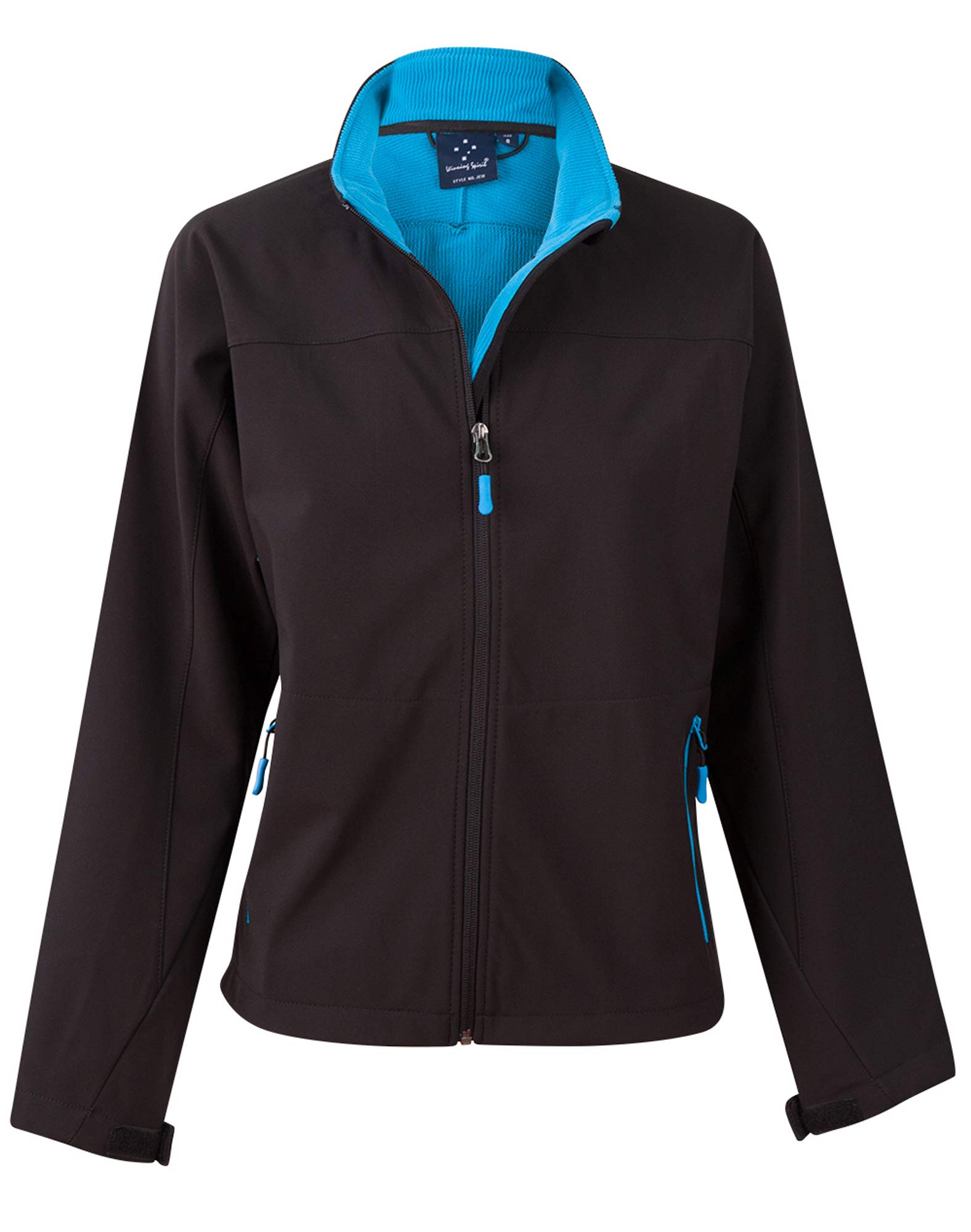 JK16_BlackCyan_l Rosewall Soft Shell Ladies